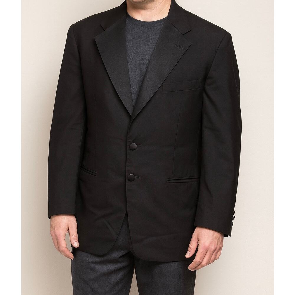 Canali Men's Wool Mohair Tuxedo Jacket Silk Lapel 2-Button Size‎ 48 XL